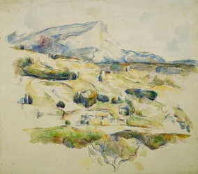 De berg Sainte Victoire kijkend naar Lauves; La Montagne Sainte Victoire Vue des Lauves, ca.1902-1906