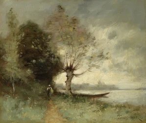 Oever van de Loire in de buurt van Chouze. 1893