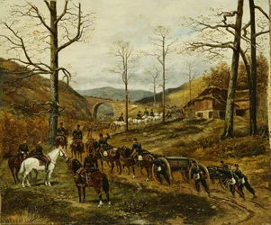 Artillerie door een vallei, Rezonville