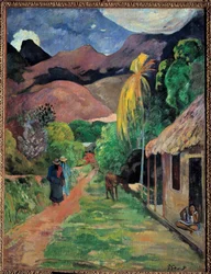 Een straat in Tahiti