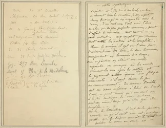 Adressenlijst; Handschriftpagina [recto]