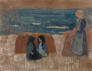 Bretonse vrouwen aan zee