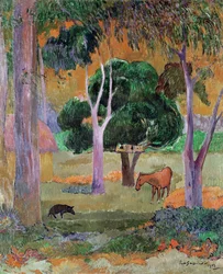 Dominicaans landschap of, landschap met een varken en paard, 1903
