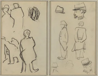 Figurenstudies; Studies van Soldaten [verso]
