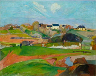 Frans: Champs au Pouldu, ou Paysage au Pouldu Landschap in Le Pouldu