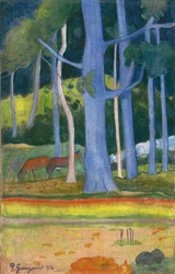 Landschap met blauwe bomen, 1892