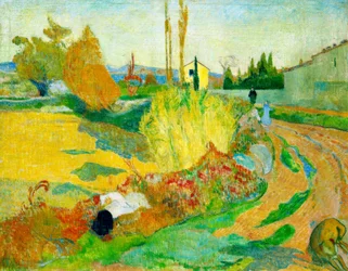 Landschap bij Arles (Weg bij het Roubinele-Roi-kanaal)