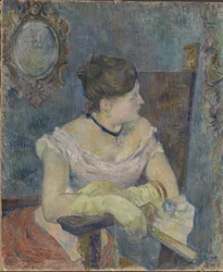 Mevrouw Mette Gauguin in avondjurk, 1884
