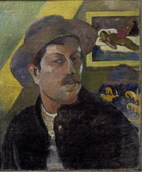 Portret van de kunstenaar met hoed