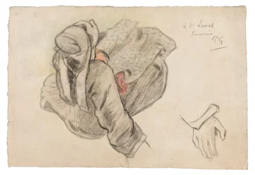 Zittende Bretonse vrouw