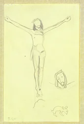 Studie voor De Gele Christus, 1889