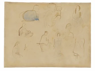 Tien studies van Tahitiaanse figuren