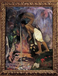Het mysterieuze water (Papa Moe) schilderij door Paul Gauguin