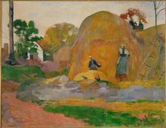 De gele hooiberg of blonde oogst (schilderij op doek)