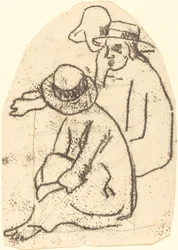 Drie Tahitianen (Studie voor "De Zuster van Liefdadigheid")