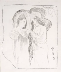 Twee Tahitiaanse vrouwen, ca. 1894