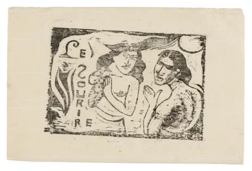 Twee kletsende vrouwen, kopstuk voor Le Sourire