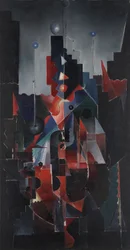 Constructie in blauw
