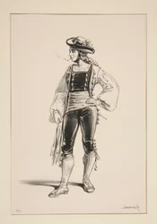 ALGUAZIL. Chapeau de feutre garni de velours.