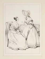 SEPTEMBER 1838. Mousselinen jurk afgewerkt met kanten volants; ...