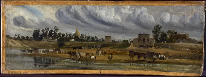 Oevers van de Seine bij de barrière de la Cunette, nabij Champ-de-Mars (1820)