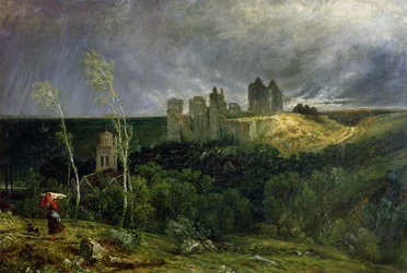 De ruïnes van het kasteel van Pierrefonds, 1861