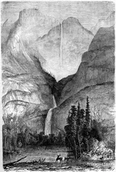 Yosemite Watervallen, Californië, 19e eeuw