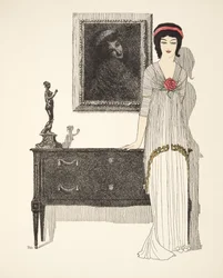 Avondjurk, uit Les Robes de Paul Poiret gepubliceerd 1908