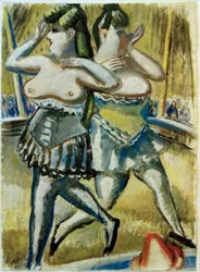 Twee circusdanseressen