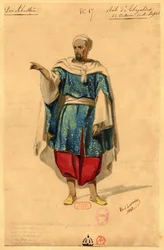 Abayaldos. Kostuumontwerp voor de opera Dom Sébastien, Roi de Portugal, 1843
