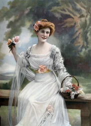 Franse Komiek Melle Sylvie, Parijs, Foto door Paul Nadar uit Frans Tijdschrift "Le Theatre" 11 maart