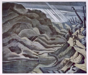 Landschap, Jaar des Heren 1917, uit British Artists at the Front, Vervolg van The Western Front, Deel Drie, Paul Nash