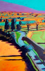 Afternoon #3 (detail), 2024 (acryl op board)