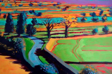 Afternoon #4 (detail), 2024 (acryl op board)