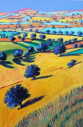 Cotswold Valley, 2021 (acryl op board)