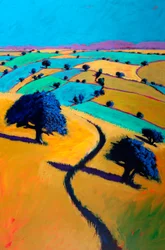 Van Broadway Tower, 2024 (acryl op board)