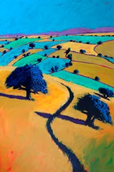 Van Broadway Tower, 2024 (acryl op board)