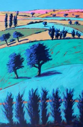 In De Vallei #1, 2022 (acryl op board)