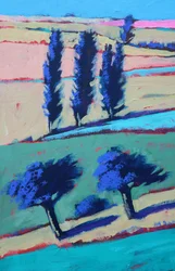 In de vallei #3, 2022 (acryl op board)