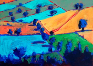 Looking North West, 2024 (acryl op board)