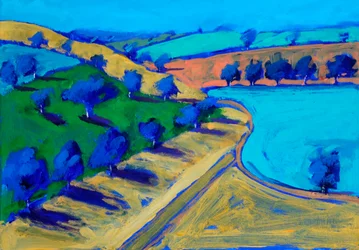 Bij Malvern, 2024 (acryl op board)