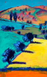 North Hill #3 (detail), 2024 (acryl op board)