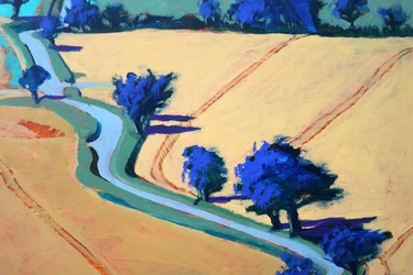 Landelijk laantje #2, 2022 (acryl op board)