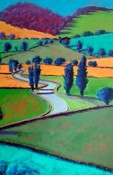 Naar Ledbury, 2024 (acryl op board)
