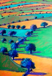 West Malvern #4 (detail), 2024 (acryl op board)