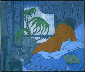 De blauwe kamer, of naakt met waaier. 1891 (schilderij op doek)