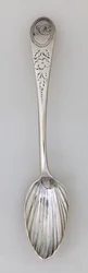 Gefluteerde theelepel, circa 1785
