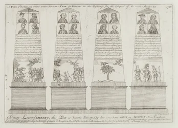 De obelisk onder de Vrijheidsboom, Boston