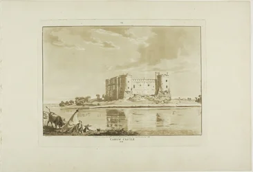 Carew Castle, plaat acht uit Twelve Views in Wales