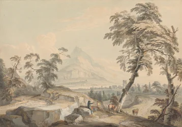 Italiaans Landschap met Reizigers, Nr. 1